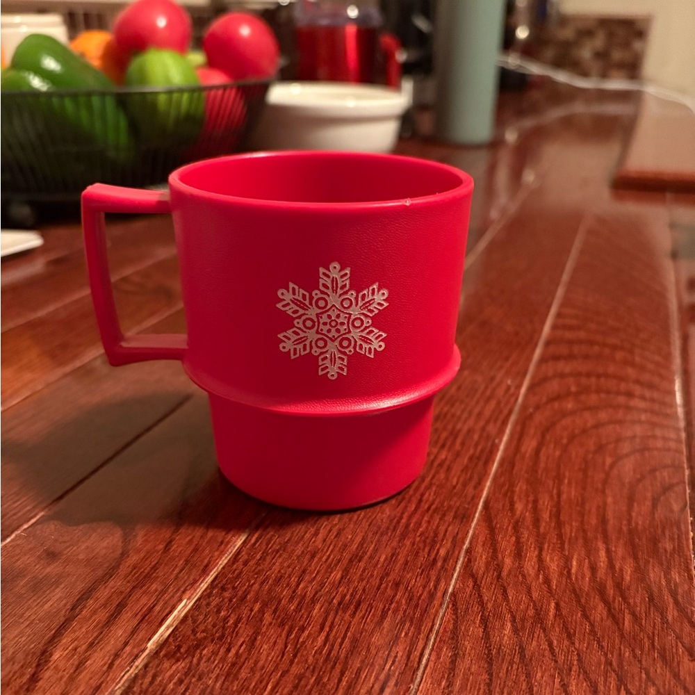 Vintage Tupperware Christmas Snowflake Mug